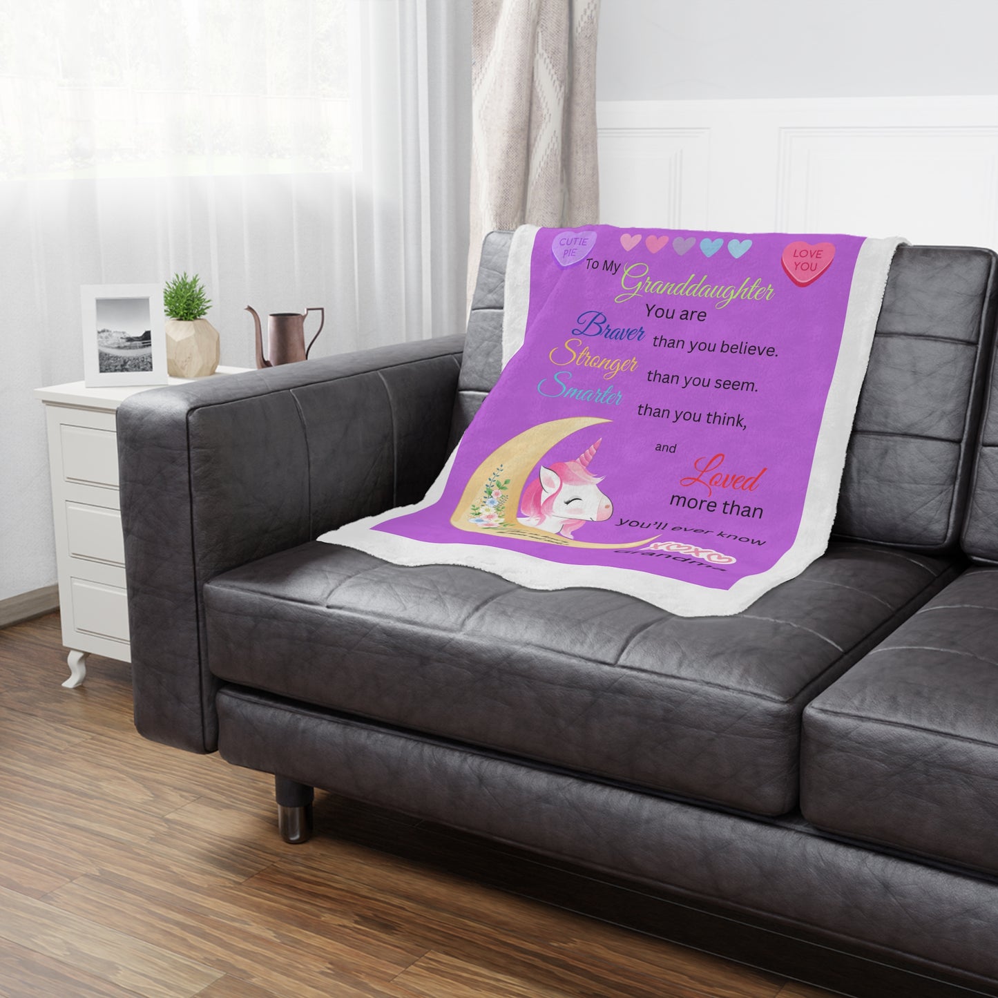 Unicorn Blanket for your Granddaughter, Microfiber Blanket