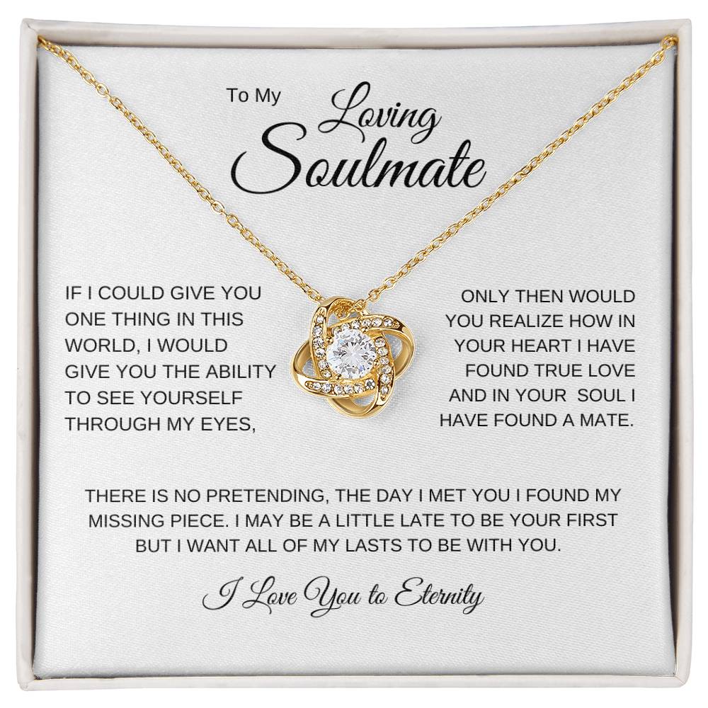 To my Loving Soulmate Love Knot Necklace