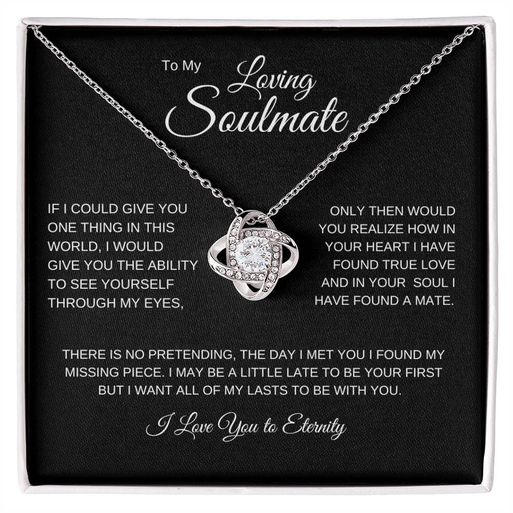 To my Loving Soulmate Love Knot Necklace