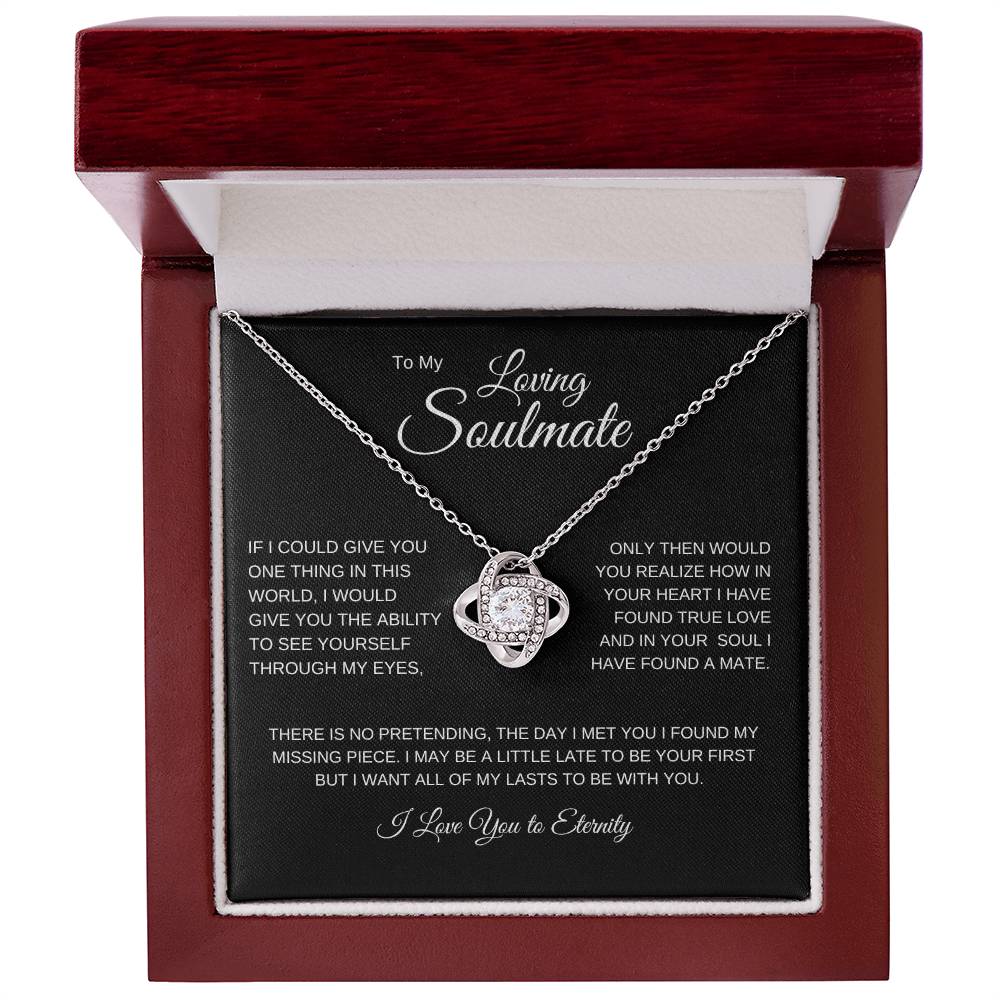 To my Loving Soulmate Love Knot Necklace