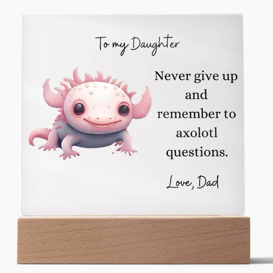 Cute Axolotl plaque for daughter