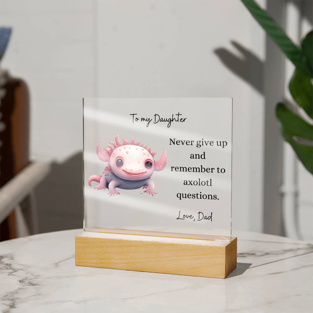 Cute Axolotl plaque for daughter