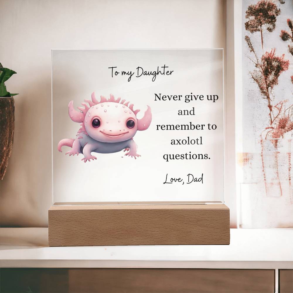 Cute Axolotl plaque for daughter