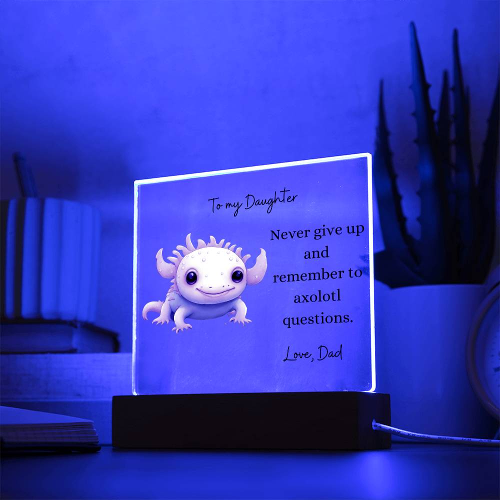 Cute Axolotl plaque for daughter