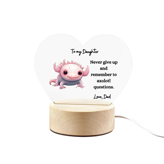 Heart Axolotl Plaque for your Daughter