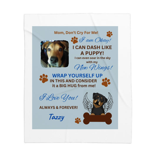 Sherpa Blanket to Memorialize your late dog